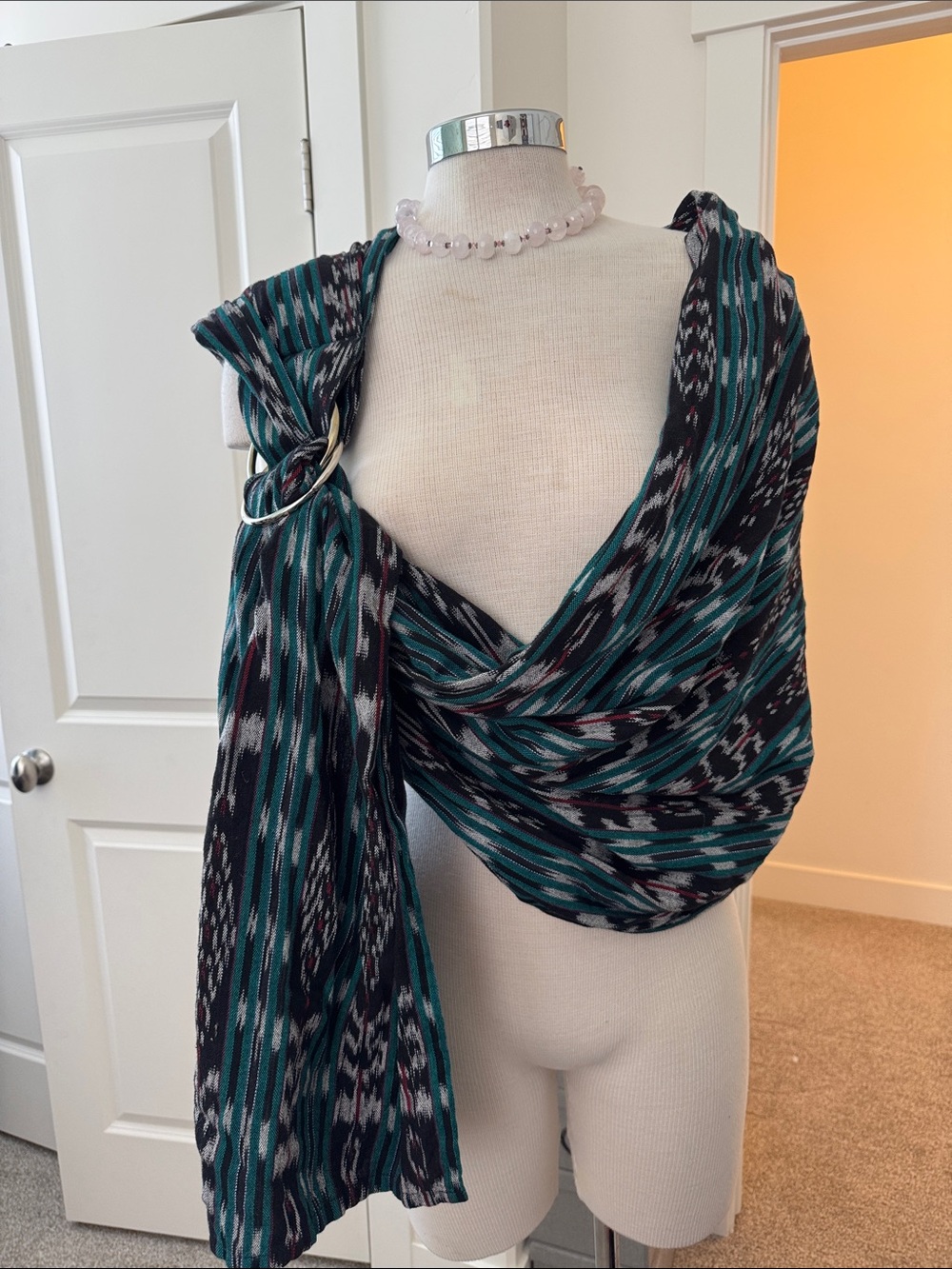 Maya Wrap Teal & BlackSling Carrier